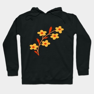 Flower stem orange Hoodie